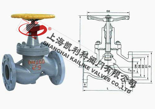J41B液氨截止閥外形結構圖