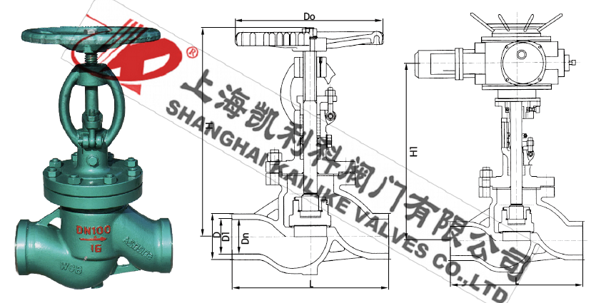 NKJ61H真空隔離截止閥外形結構圖