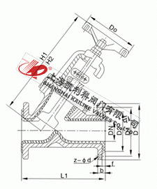 J45J直流式襯膠截止閥外形結構圖