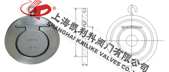 H74H、H74W、H74X對夾旋啟式止回閥外形結構圖