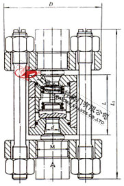 H72H、H72Y對夾式高壓止回閥外形結構圖