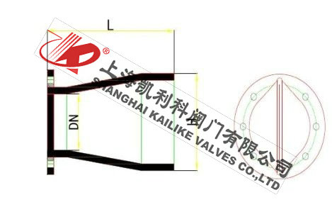 XH41X橡膠排污止回閥外形結(jié)構(gòu)圖