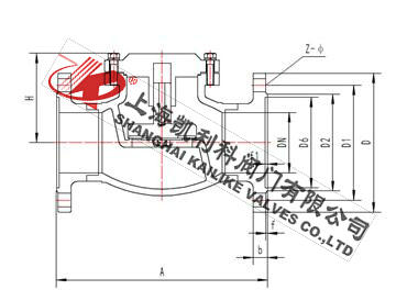 DH41Y、DH41F低溫止回閥外形結構圖
