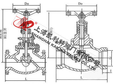 T40H手動流量調節閥外形結構圖