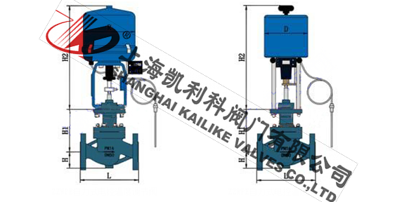 ZZWPE電動溫度調(diào)節(jié)閥外形結(jié)構(gòu)圖