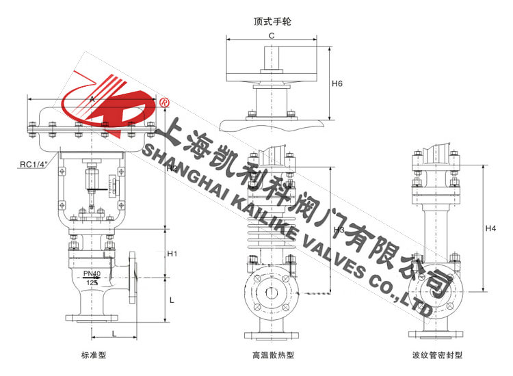 ZJHJ氣動角式調(diào)節(jié)閥外形結(jié)構(gòu)圖