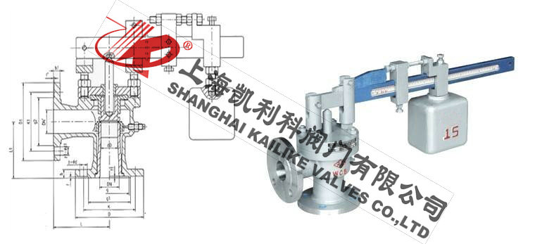 GA41H、A51H杠桿安全閥外形結構圖
