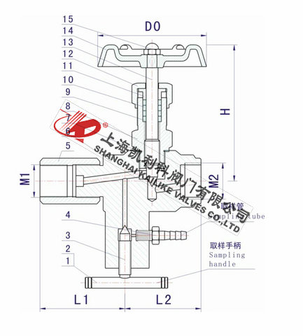 CJ123H多功能壓力表針型閥外形結構圖