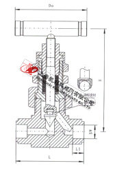 SS-6NBSW8T美標焊接針型閥外形結構圖