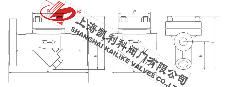 CS46H膜盒式蒸汽疏水閥外形結(jié)構(gòu)圖