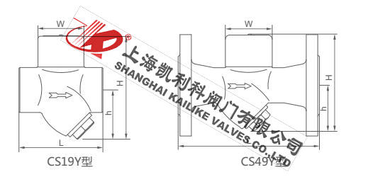 CS49H熱動力式蒸汽疏水閥外形結構圖