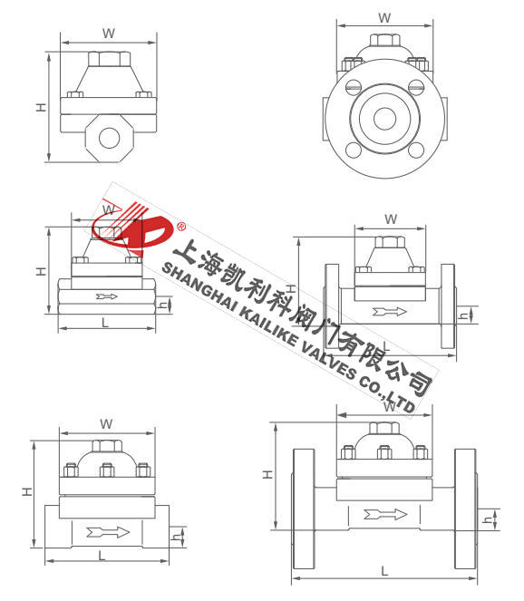 CS47H、CS17H可調式雙金屬片疏水閥外形結構圖