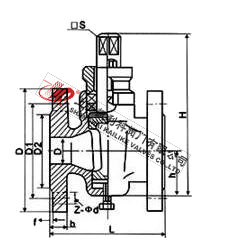 X43W-1.0T二通全銅旋塞閥外形結(jié)構(gòu)圖