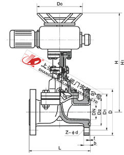 G941J電動襯膠隔膜閥外形結(jié)構圖