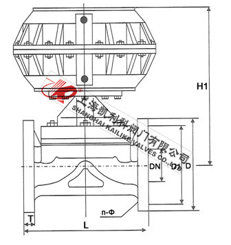 G641F-6S氣動塑料隔膜閥外形結構圖
