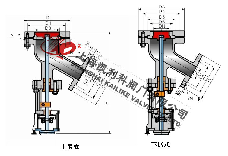 FL641H氣動(dòng)放料閥外形結(jié)構(gòu)圖