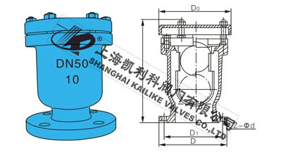 P41X、P42X快速自動排氣閥外形結構圖
