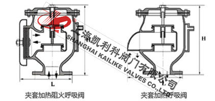 JAV-I夾套呼吸閥外形結(jié)構(gòu)圖