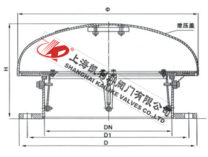 HXP1 緊急泄壓人孔外形結(jié)構(gòu)圖