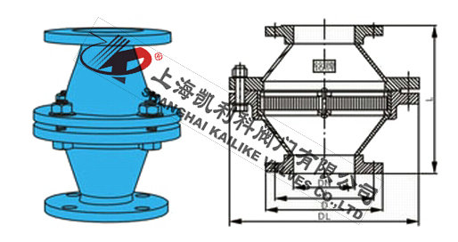 GZW-1不銹鋼阻火器外形結構圖