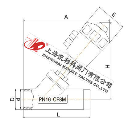 JF2000氣動(dòng)焊接角座閥外形結(jié)構(gòu)圖