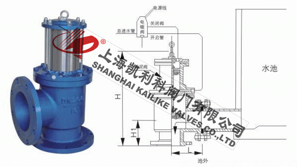 J744X液壓角式排泥閥外形結(jié)構(gòu)圖