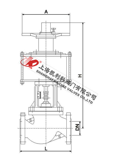 ZSQP氣動活塞式切斷閥外形結(jié)構(gòu)圖