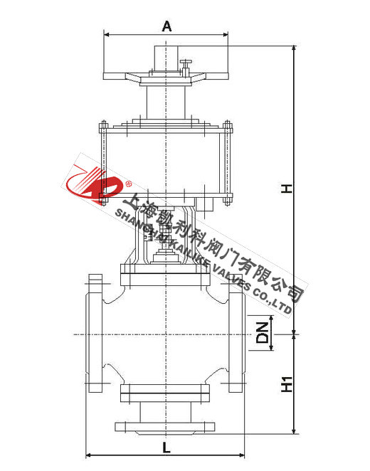 ZSQP氣動活塞式切斷閥外形結(jié)構(gòu)圖