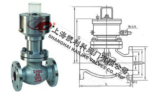 QDQ421F液氨切斷閥外形結構圖