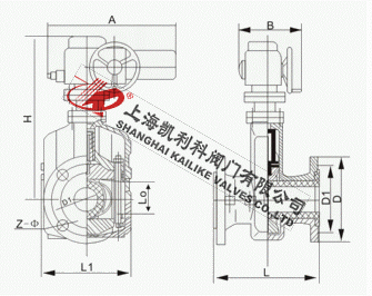GJ941X電動管夾閥外形結構圖