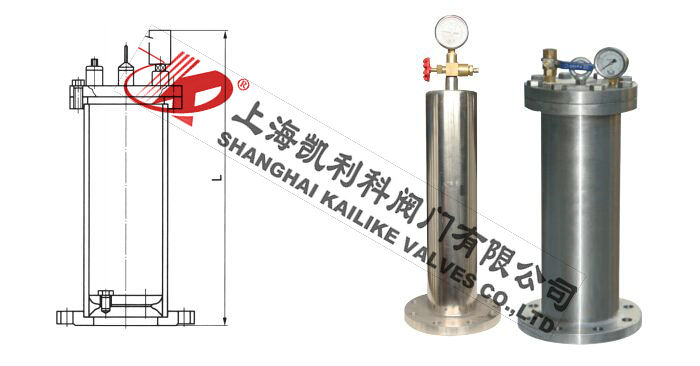 YQ8000膠膽式水錘吸納器外形結構圖
