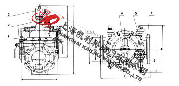 400X流量控制閥外形結構圖
