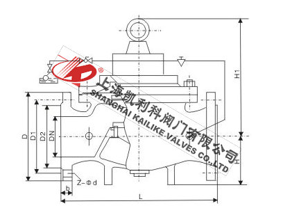 100X遙控浮球閥外形結構圖